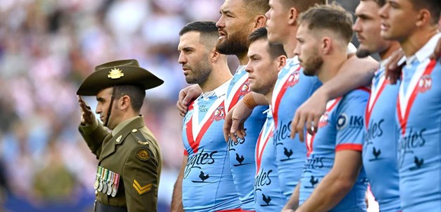 Dragons v Roosters - ANZAC Ceremony